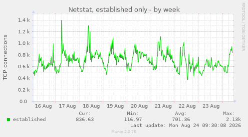Netstat, established only