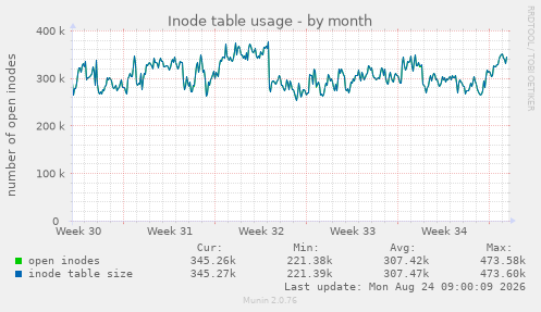 Inode table usage