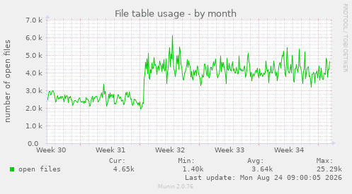 File table usage
