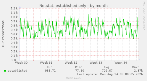 Netstat, established only
