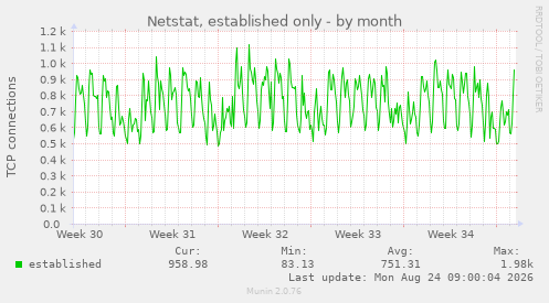 Netstat, established only